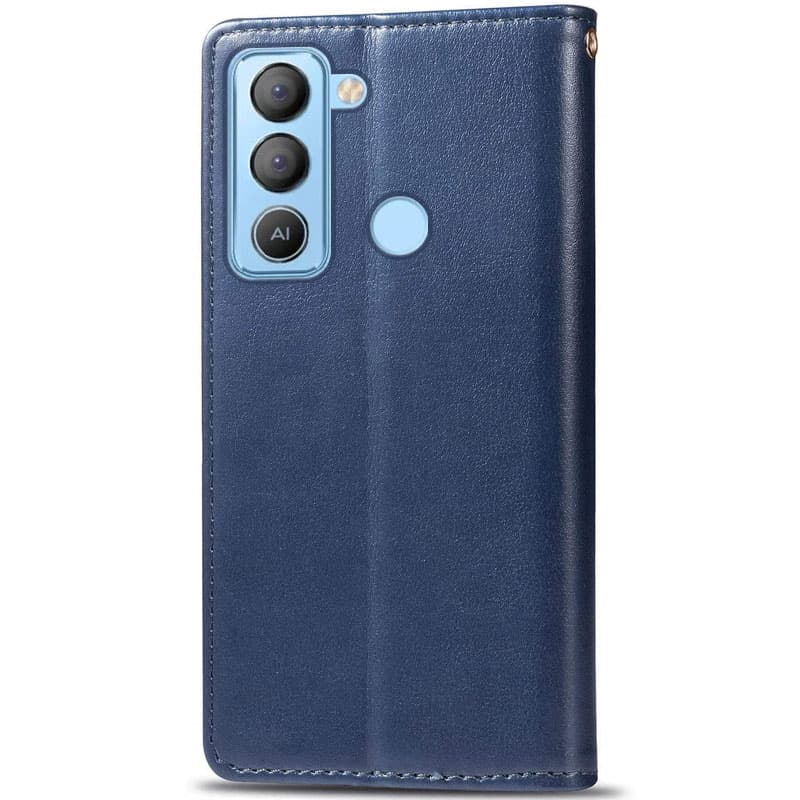 Шкіряний чохол-книжка GETMAN Gallant (PU) для TECNO Pop 5 LTE, Синій 1, Штучна шкіра, купити оптом з доставкою