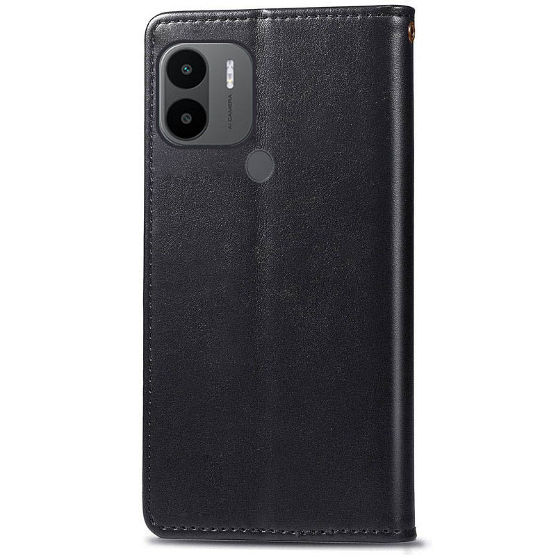 Шкіряний чохол-книжка GETMAN Gallant (PU) для Xiaomi Redmi A1+ / Poco C50 / A2+, Чорний 1, Штучна шкіра, купити оптом з доставкою