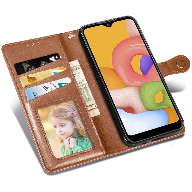Шкіряний чохол-книжка GETMAN Gallant (PU) для Oppo A98, Коричневий 1, Штучна шкіра, купити оптом з доставкою