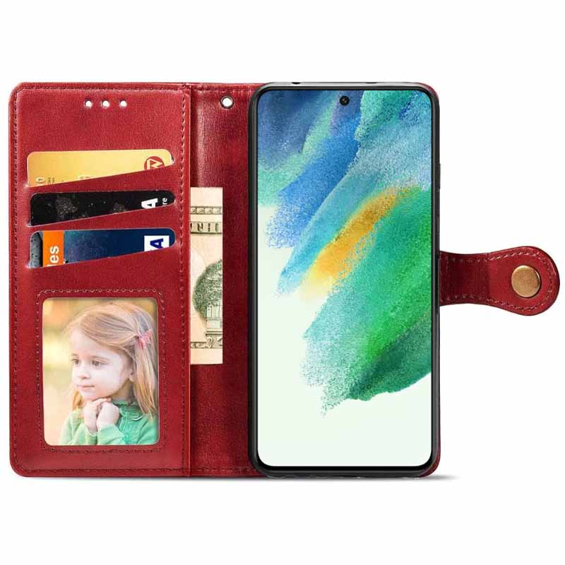 Шкіряний чохол-книжка GETMAN Gallant (PU) для Samsung Galaxy S23 FE, Червоний 1, Штучна шкіра, купити оптом з доставкою