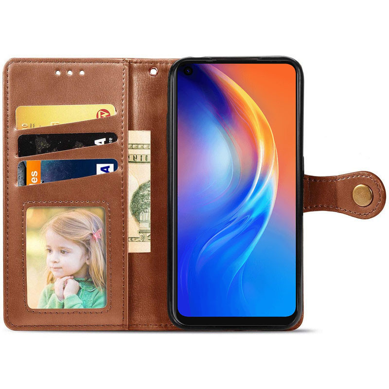 Шкіряний чохол-книжка GETMAN Gallant (PU) для Samsung Galaxy A15 4G/5G / M15 5G, Коричневий 2, Штучна шкіра, купити оптом з доставкою