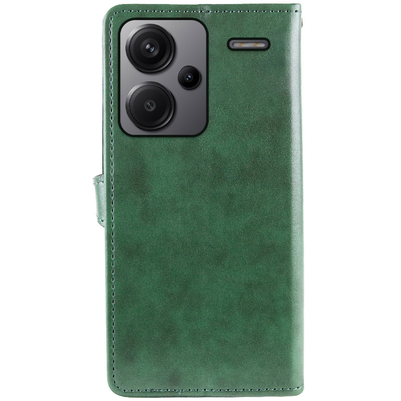 Шкіряний чохол-книжка GETMAN Gallant (PU) для Xiaomi Redmi Note 13 Pro+, Зелений 2, Штучна шкіра, купити оптом з доставкою