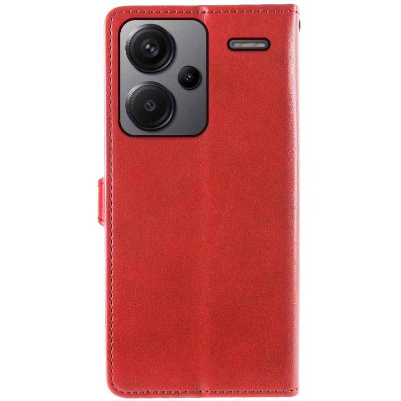 Шкіряний чохол-книжка GETMAN Gallant (PU) для Xiaomi Redmi Note 13 Pro+, Червоний 1, Штучна шкіра, купити оптом з доставкою