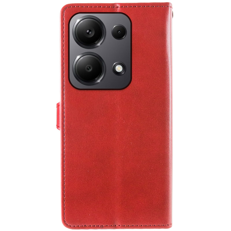 Шкіряний чохол-книжка GETMAN Gallant (PU) для Xiaomi Redmi Note 13 Pro 4G / Poco M6 Pro 4G, Червоний 1, Штучна шкіра, купити оптом з доставкою