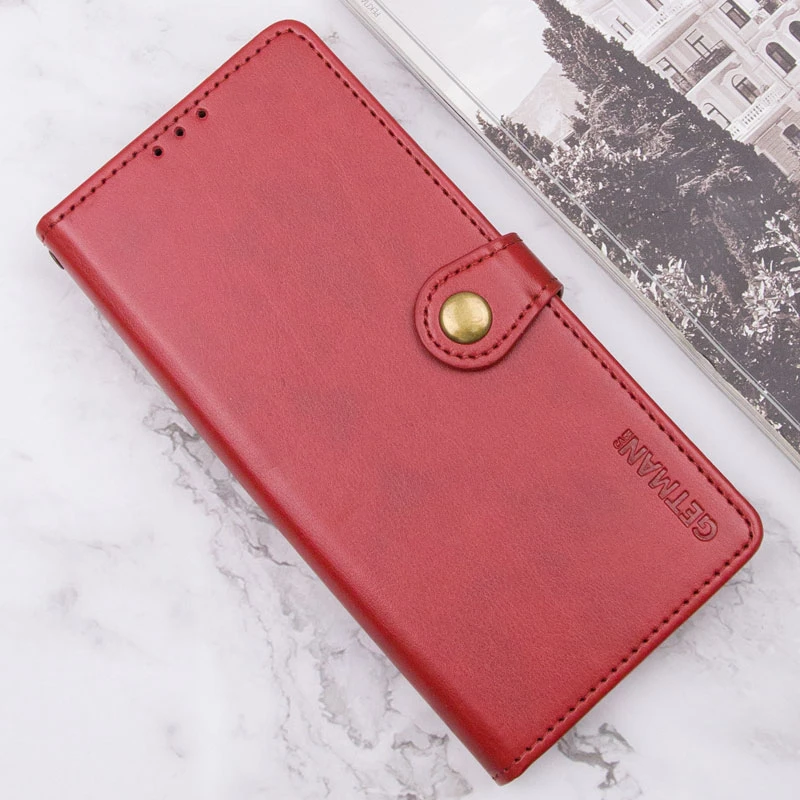 Кожаный чехол-книжка GETMAN Gallant (PU) для Oppo A60 4G, Красный 3, Искусственная кожа, купить оптом с доставкой
