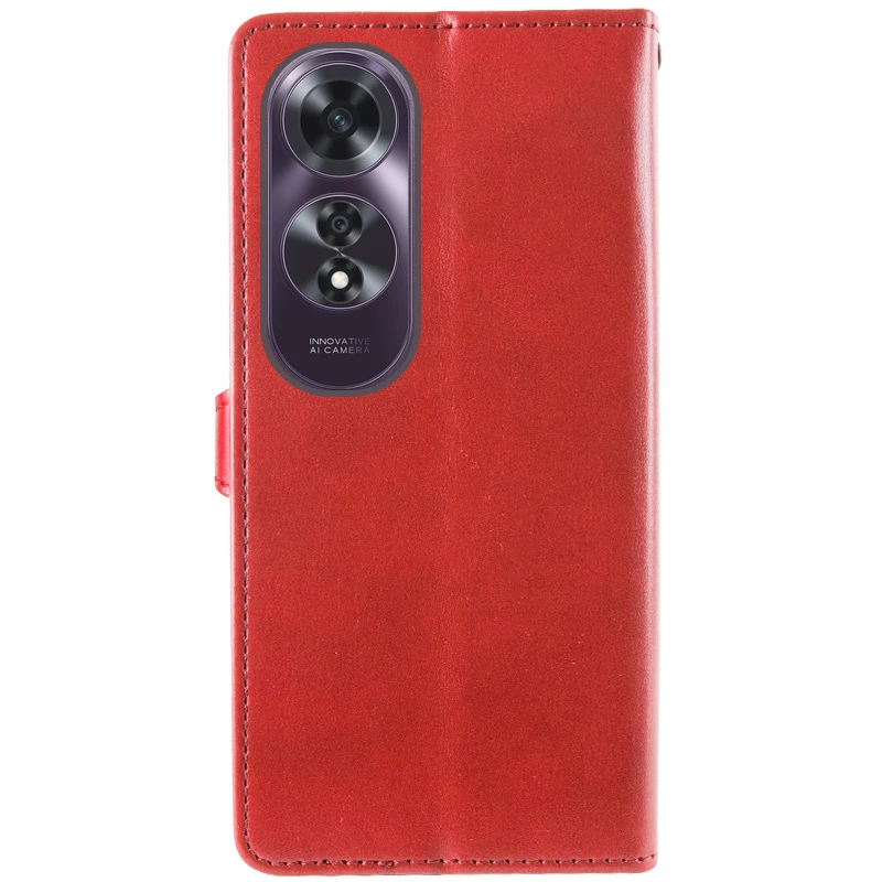 Кожаный чехол-книжка GETMAN Gallant (PU) для Oppo A60 4G, Красный 4, Искусственная кожа, купить оптом с доставкой
