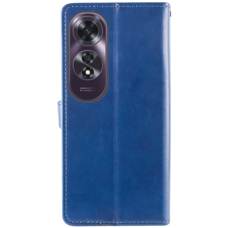 Кожаный чехол-книжка GETMAN Gallant (PU) для Oppo A60 4G, Синий 5, Искусственная кожа, купить оптом с доставкой
