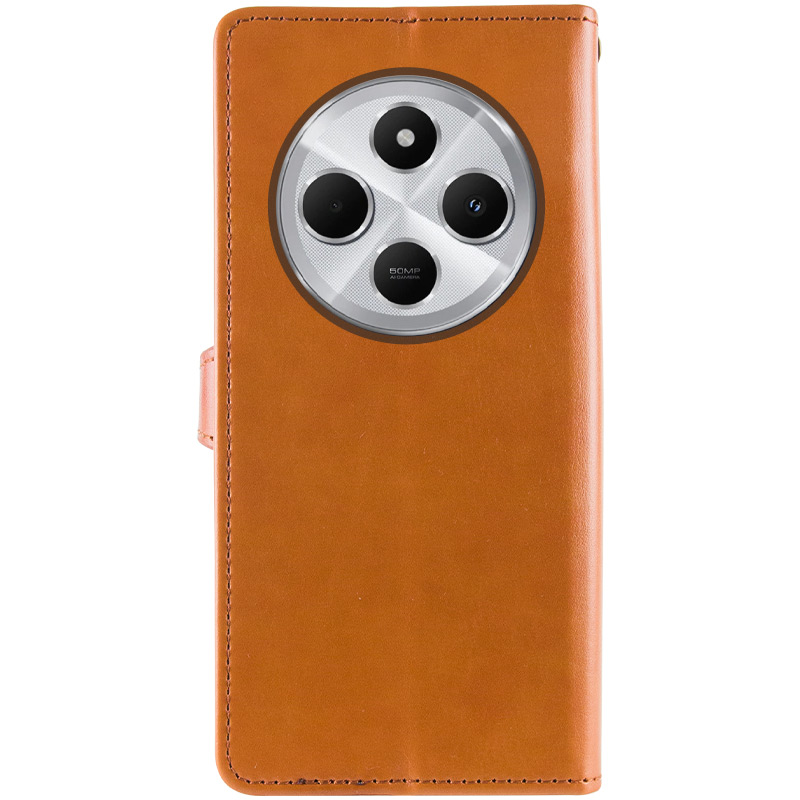 Шкіряний чохол-книжка GETMAN Gallant (PU) для Xiaomi Redmi 14C / Poco C75, Коричневий 2, Штучна шкіра, купити оптом з доставкою