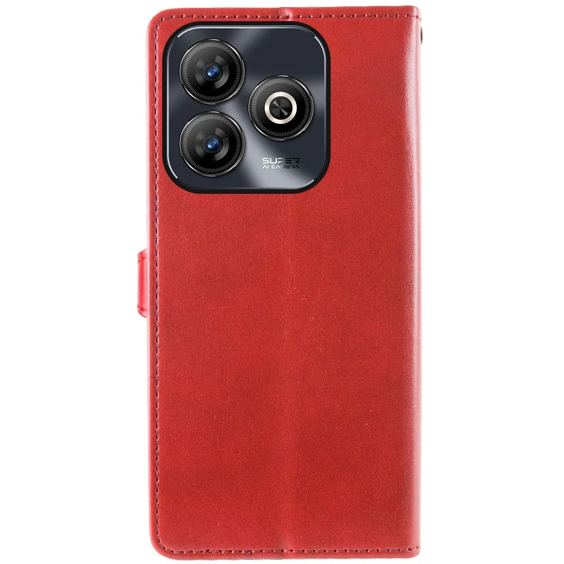 Кожаный чехол-книжка GETMAN Gallant (PU) для ZTE Blade A75 4G, Красный 4, Искусственная кожа, купить оптом с доставкой