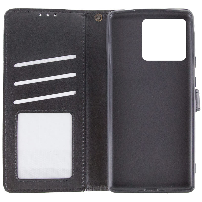 Шкіряний чохол-книжка GETMAN Gallant (PU) для ZTE Blade A75 4G, Чорний 5, Штучна шкіра, купити оптом з доставкою