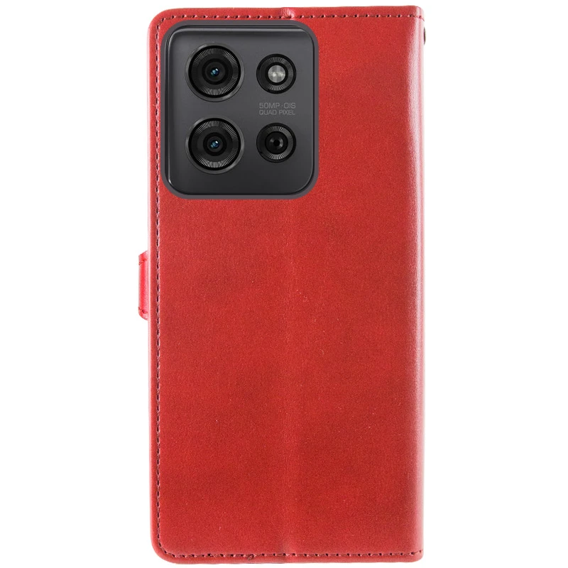 Шкіряний чохол-книжка GETMAN Gallant (PU) для Motorola Moto G75 5G, Червоний 4, Штучна шкіра, купити оптом з доставкою