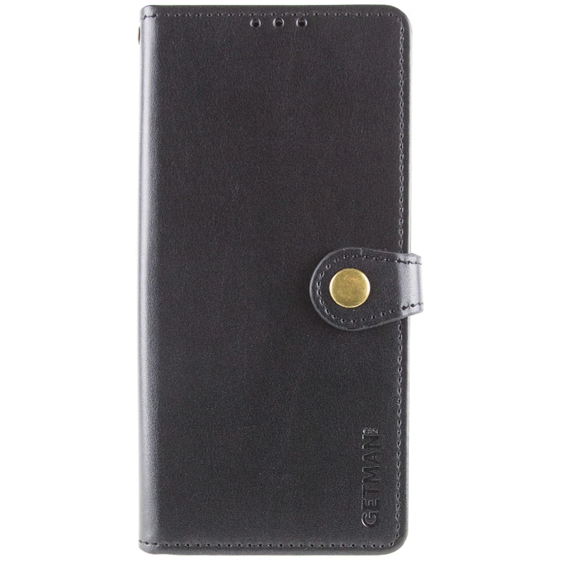 Шкіряний чохол-книжка GETMAN Gallant (PU) для Motorola Moto G75 5G, Чорний, Штучна шкіра, купити оптом з доставкою