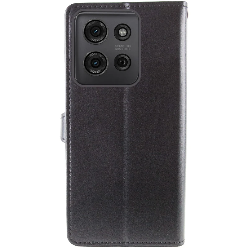 Шкіряний чохол-книжка GETMAN Gallant (PU) для Motorola Moto G75 5G, Чорний 4, Штучна шкіра, купити оптом з доставкою