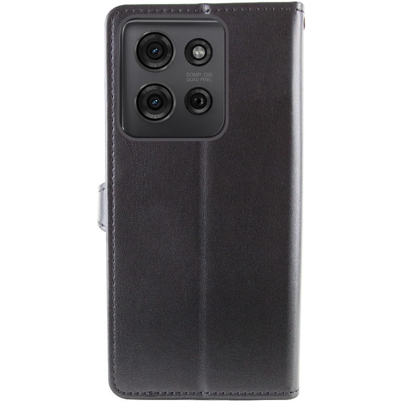 Шкіряний чохол-книжка GETMAN Gallant (PU) для Motorola Moto G75 5G, Чорний 4, Штучна шкіра, купити оптом з доставкою