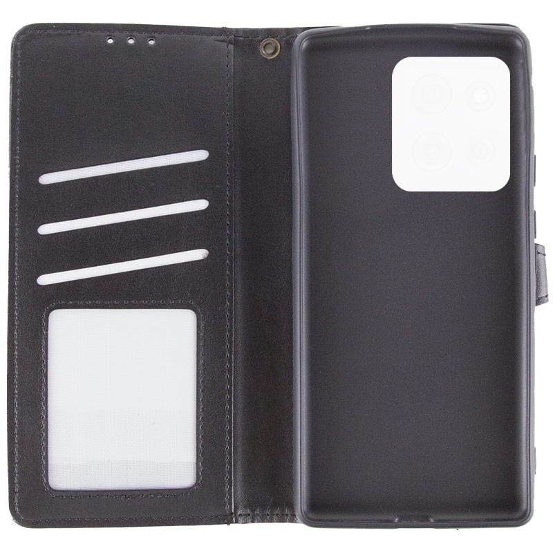 Шкіряний чохол-книжка GETMAN Gallant (PU) для Motorola Moto G75 5G, Чорний 5, Штучна шкіра, купити оптом з доставкою