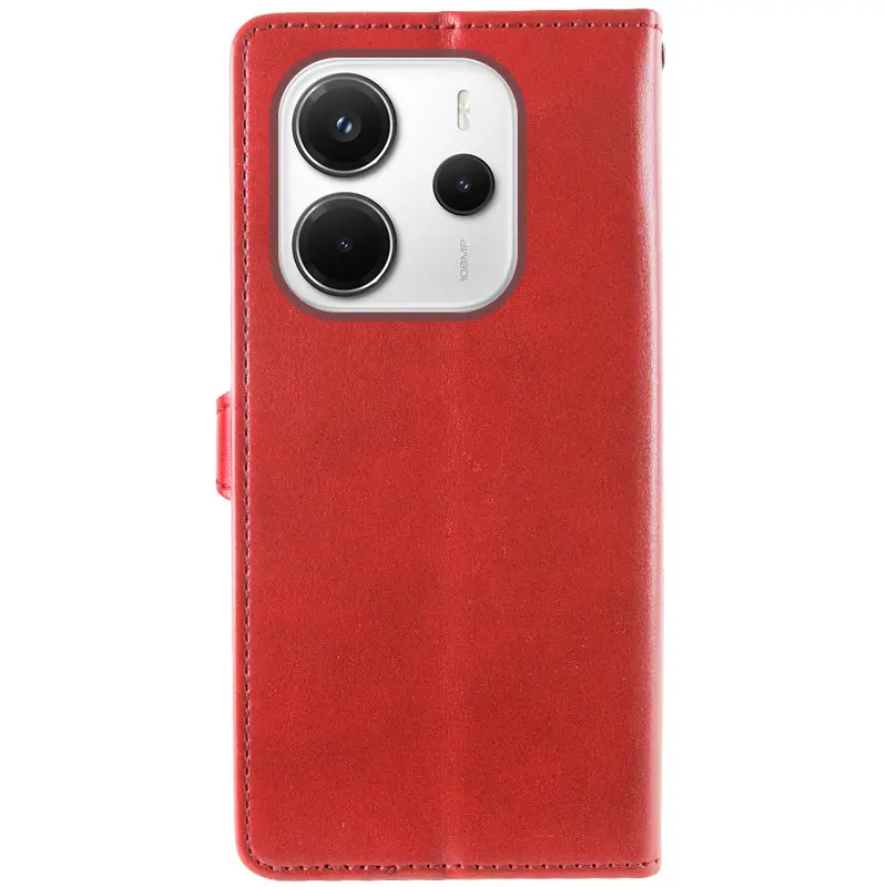 Кожаный чехол-книжка GETMAN Gallant (PU) для Xiaomi Redmi Note 14 4G (Int. version), Красный 1, Искусственная кожа, купить оптом с доставкой