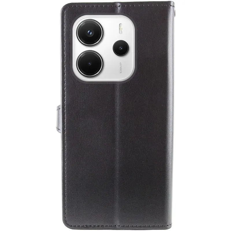 Кожаный чехол-книжка GETMAN Gallant (PU) для Xiaomi Redmi Note 14 4G (Int. version), Черный 1, Искусственная кожа, купить оптом с доставкой