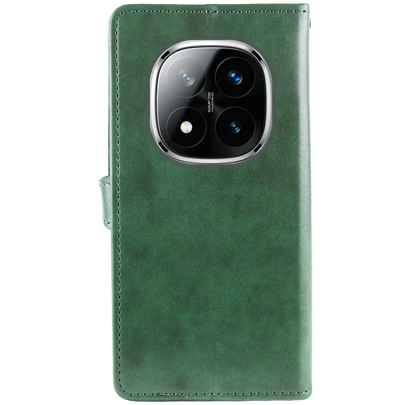 Кожаный чехол-книжка GETMAN Gallant (PU) для Xiaomi Redmi Note 14 Pro 4G, Зеленый 2, Искусственная кожа, купить оптом с доставкой