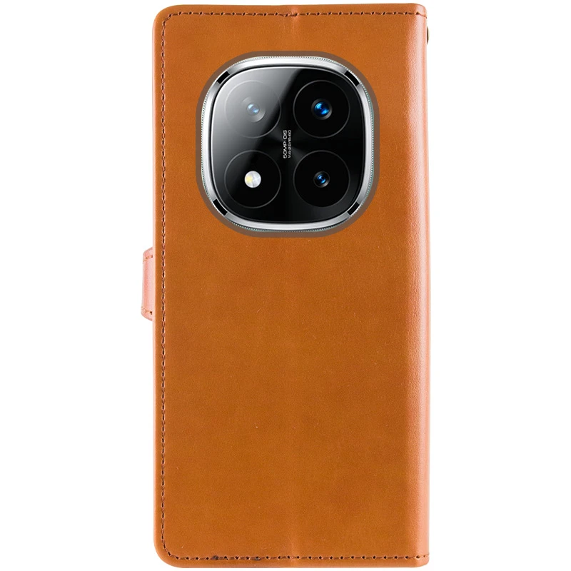Кожаный чехол-книжка GETMAN Gallant (PU) для Xiaomi Redmi Note 14 Pro 4G, Коричневый 2, Искусственная кожа, купить оптом с доставкой