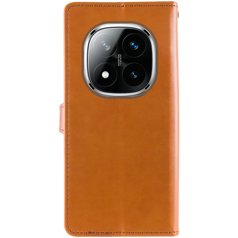 Шкіряний чохол-книжка GETMAN Gallant (PU) для Xiaomi Redmi Note 14 Pro 4G, Коричневий 2, Штучна шкіра, купити оптом з доставкою
