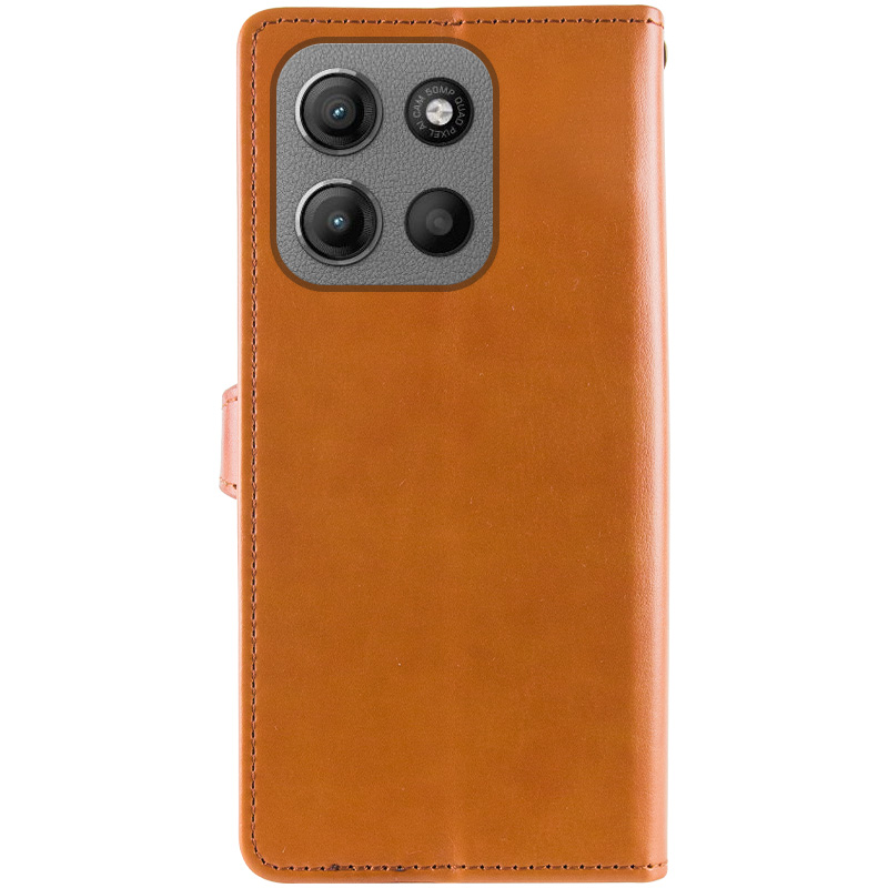 Шкіряний чохол-книжка GETMAN Gallant (PU) для Motorola Moto G15 4G, Коричневий 2, Штучна шкіра, купити оптом з доставкою