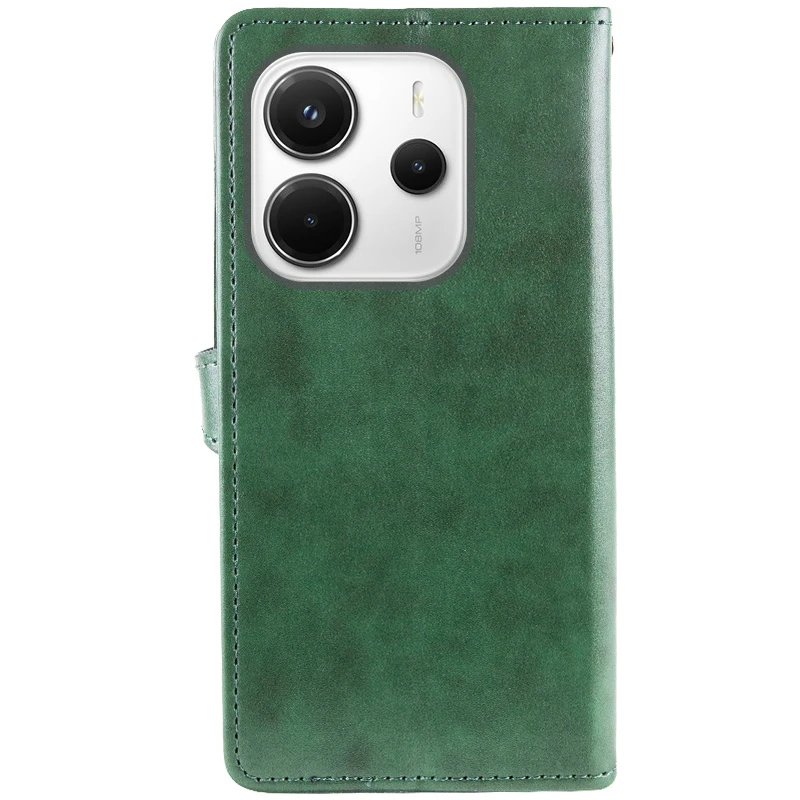 Кожаный чехол-книжка GETMAN Gallant (PU) для Xiaomi Redmi Note 14 4G (Europe version), Зеленый 2, Искусственная кожа, купить оптом с доставкой