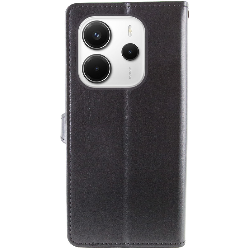 Шкіряний чохол-книжка GETMAN Gallant (PU) для Xiaomi Redmi Note 14 4G (Europe version), Чорний 1, Штучна шкіра, купити оптом з доставкою