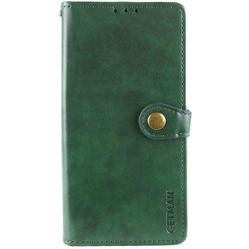 Шкіряний чохол-книжка GETMAN Gallant (PU) для Xiaomi Poco M7 4G, Зелений, Штучна шкіра, купити оптом з доставкою