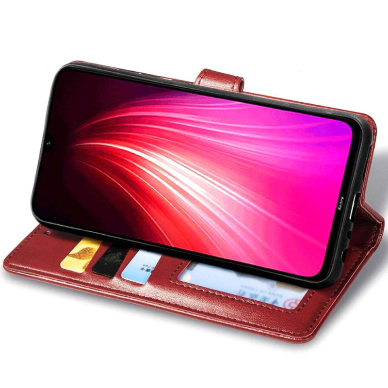 Шкіряний чохол-книжка GETMAN Gallant (PU) для Xiaomi Poco M7 4G, Червоний 4, Штучна шкіра, купити оптом з доставкою
