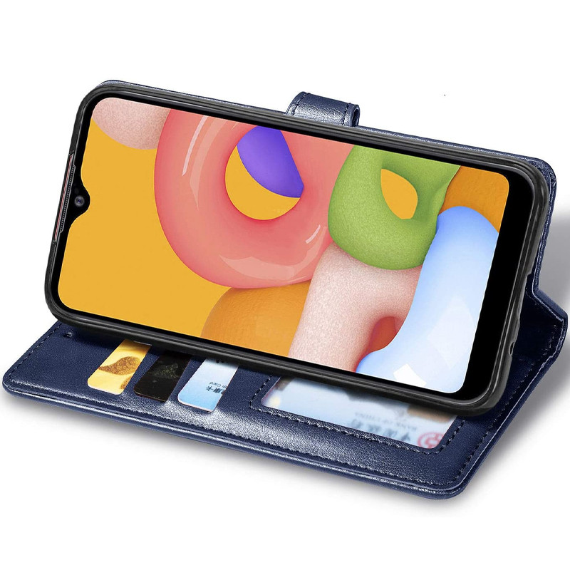 Шкіряний чохол-книжка GETMAN Gallant (PU) для Xiaomi Poco M7 4G, Синій 2, Штучна шкіра, купити оптом з доставкою
