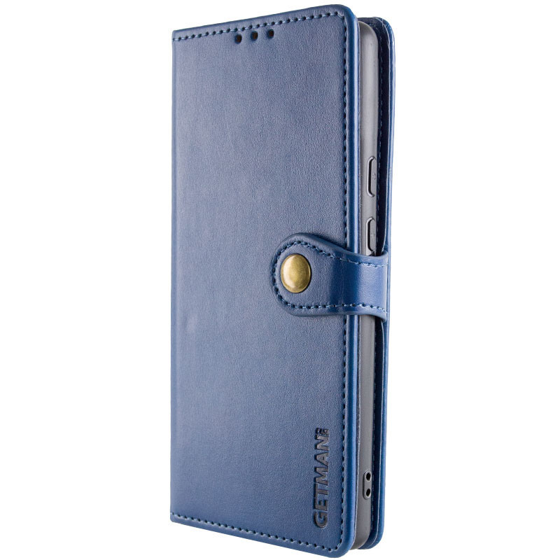 Шкіряний чохол-книжка GETMAN Gallant (PU) для Xiaomi Poco M7 4G, Синій 3, Штучна шкіра, купити оптом з доставкою