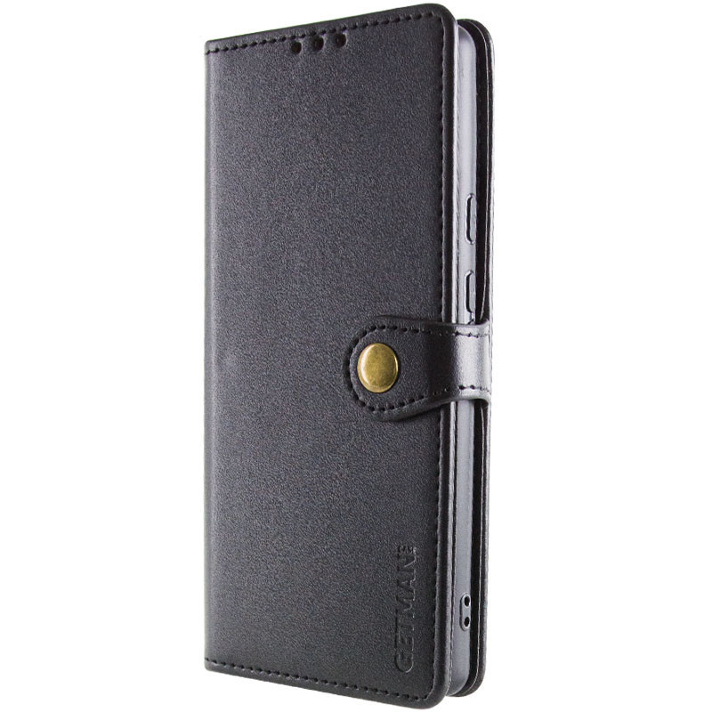 Шкіряний чохол-книжка GETMAN Gallant (PU) для Xiaomi Poco M7 4G, Чорний 3, Штучна шкіра, купити оптом з доставкою