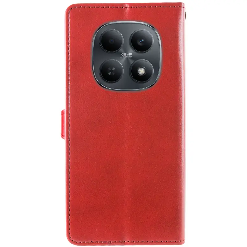 Кожаный чехол-книжка GETMAN Gallant (PU) для Xiaomi Redmi Note 15 4G/5G (EU), Красный 4, Искусственная кожа, купить оптом с доставкой