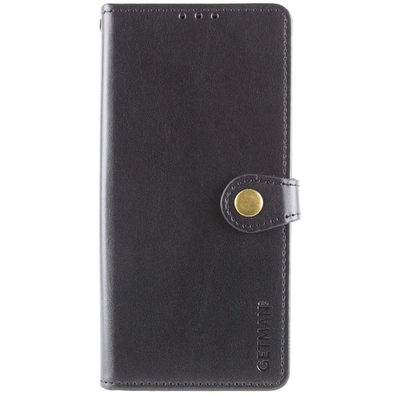 Кожаный чехол-книжка GETMAN Gallant (PU) для Motorola Moto G87 5G, Черный, Искусственная кожа, купить оптом с доставкой