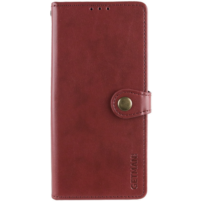 Кожаный чехол-книжка GETMAN Gallant (PU) для Xiaomi Redmi Note 17 Pro 5G, Бордовый, Искусственная кожа, купить оптом с доставкой