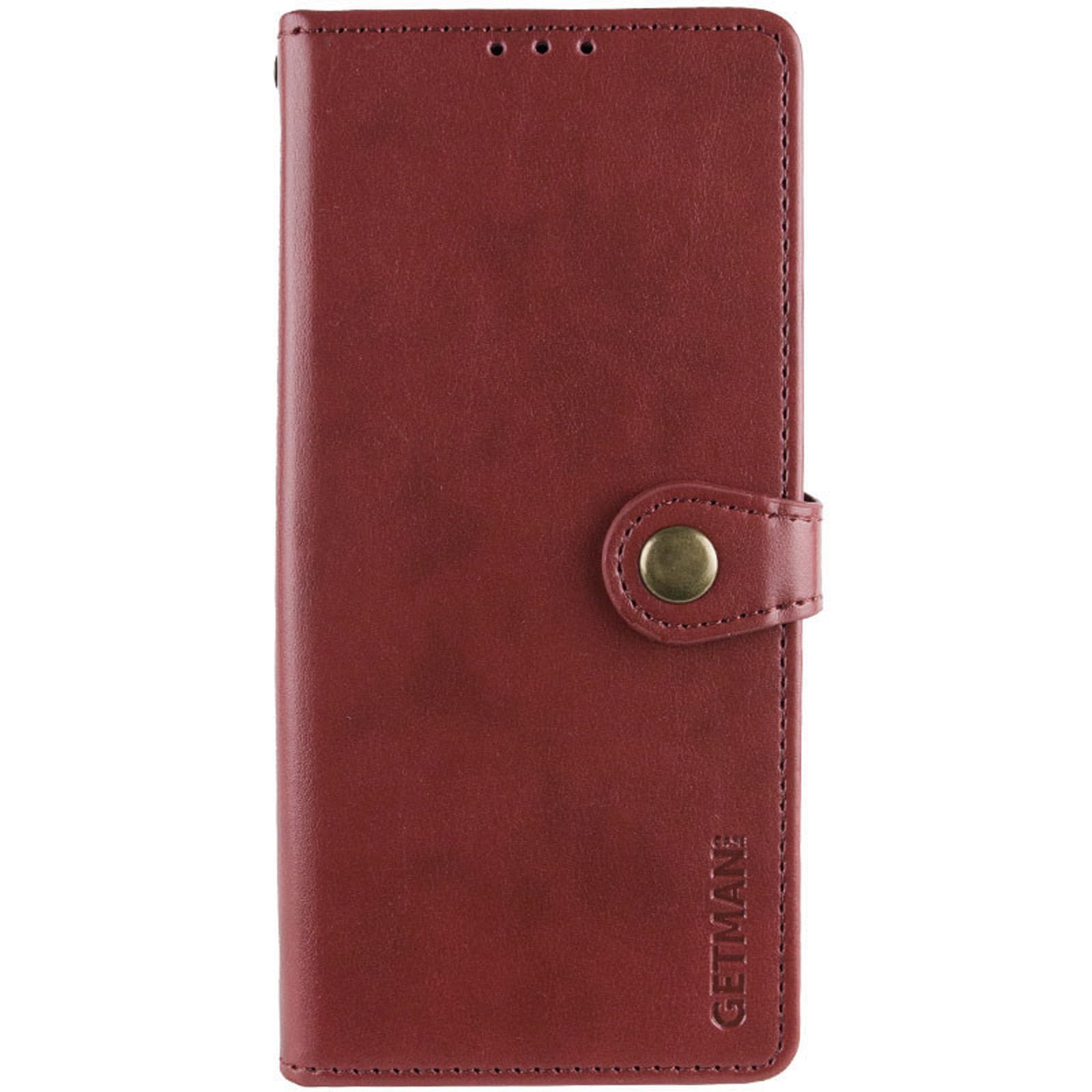 Кожаный чехол-книжка GETMAN Gallant (PU) для Xiaomi Redmi Note 17 Pro Max 5G, Бордовый, Искусственная кожа, купить оптом с доставкой