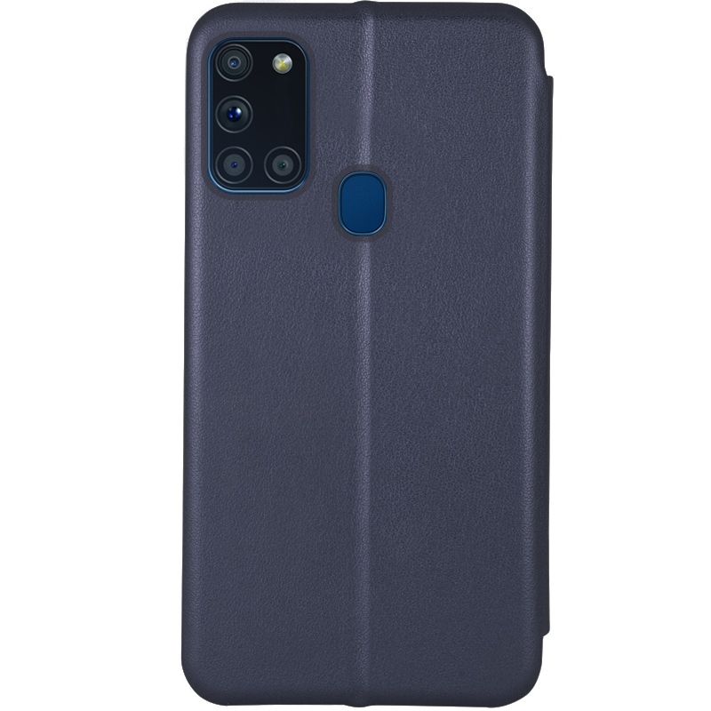 Кожаный чехол-книжка Classy для Samsung Galaxy A21s, Темно-синий 1, Искусственная кожа, купить оптом с доставкой
