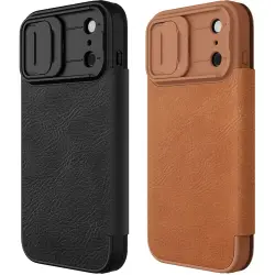 Шкіряний чохол-книжка Nillkin Qin Pro Camshield для Apple iPhone 17 Pro (6.3")