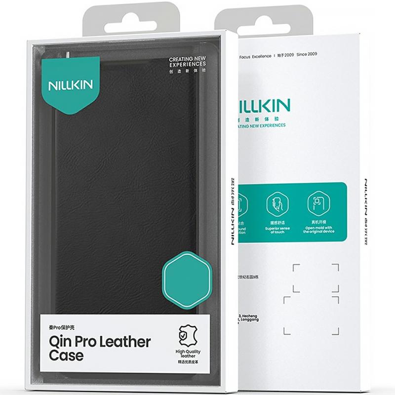 Кожаный чехол-книжка Nillkin Qin Pro Camshield для Apple iPhone 17 Pro (6.3) на картинке №6