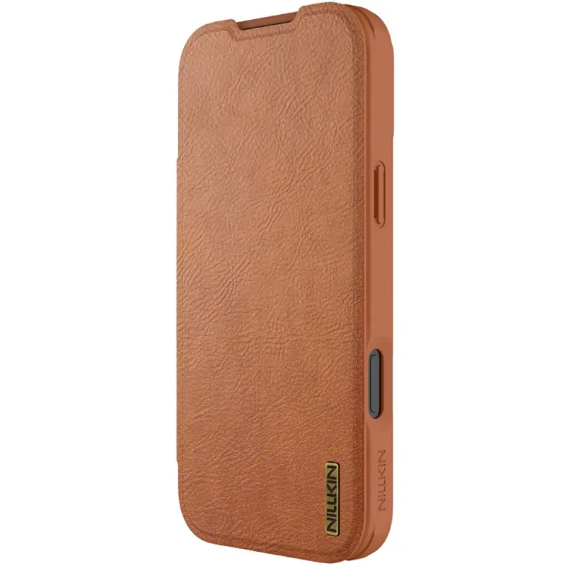 Кожаный чехол-книжка Nillkin Qin Pro Camshield для Apple iPhone 17 Pro Max (6.9"), Brown 1, Искусственная кожа, купить оптом с доставкой
