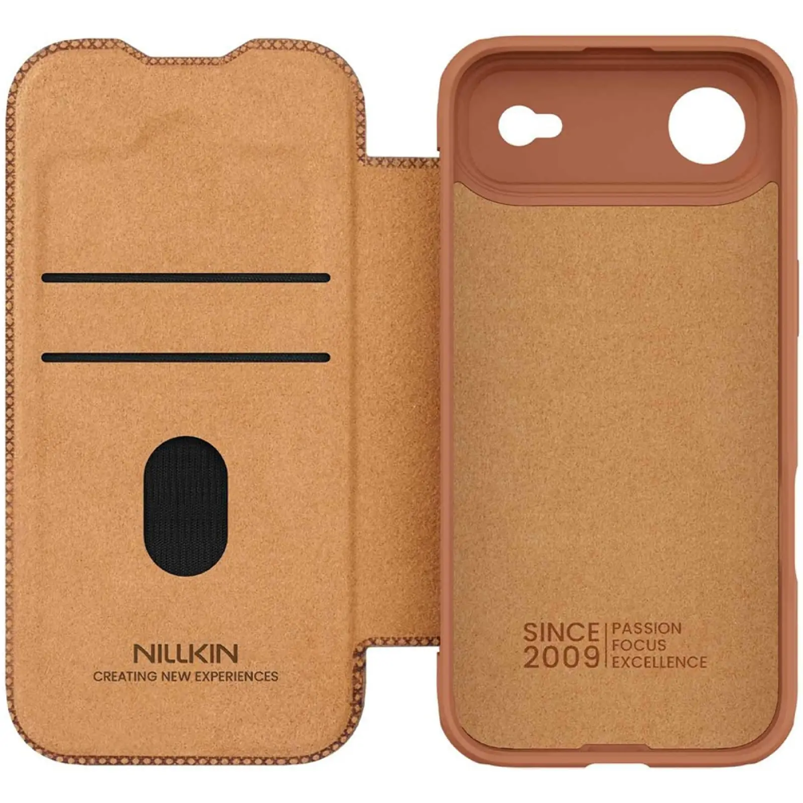 Кожаный чехол-книжка Nillkin Qin Pro Camshield для Apple iPhone 17 Air (6.5"), Brown 4, Искусственная кожа, купить оптом с доставкой