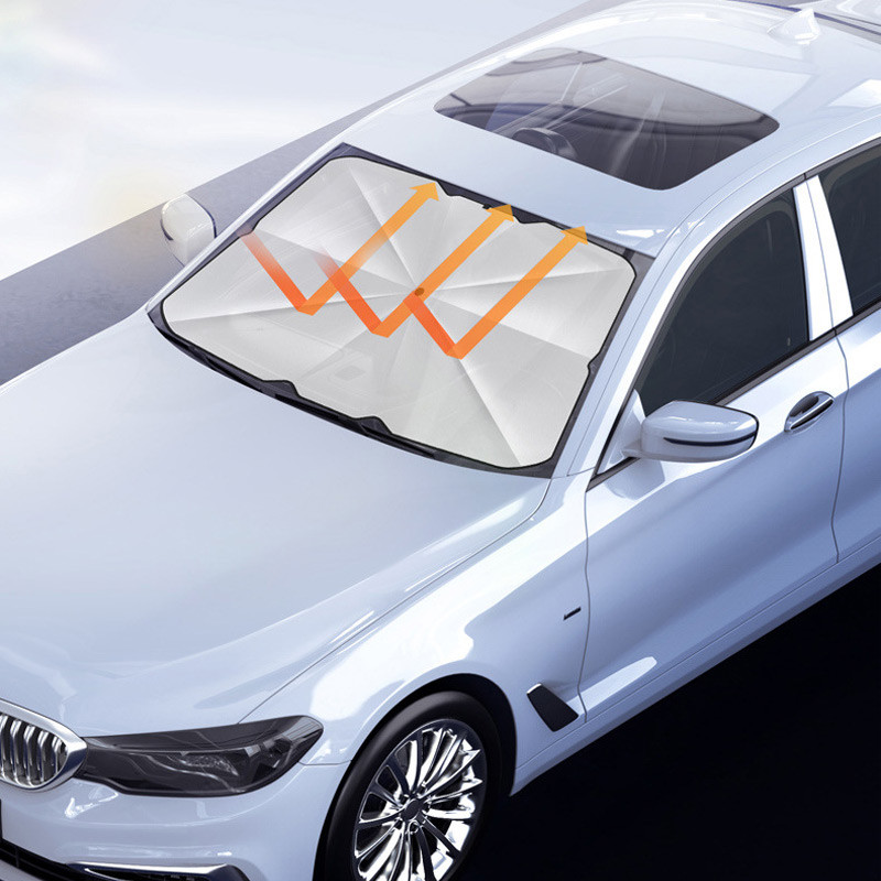 Сонцезахисна парасолька для автомобіля (з футляром) (1.40x0.75m) на малюнкі №4
