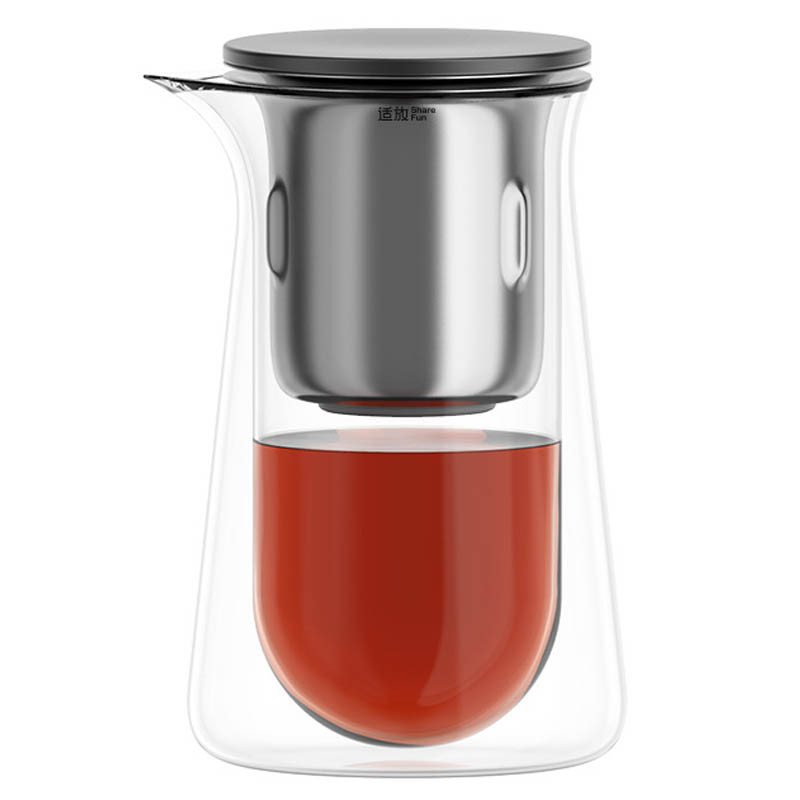 Чайник для заваривания TeaPot D-50 Press type 600ml на картинке №1