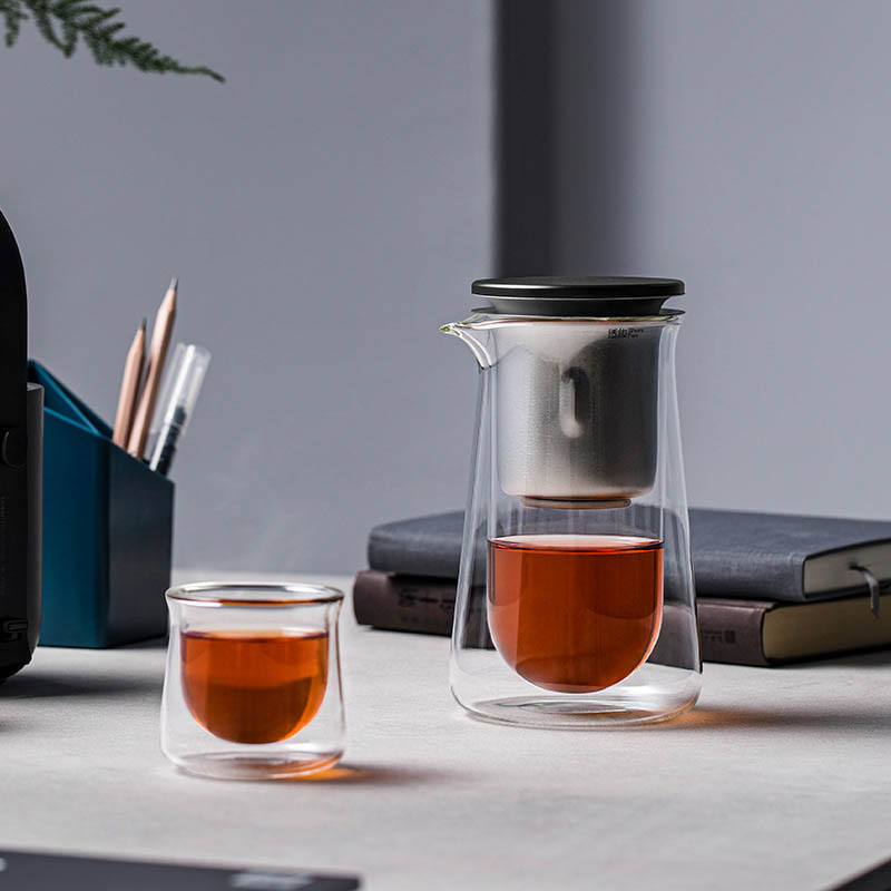 Чайник для заваривания TeaPot D-50 Press type 600ml на картинке №2