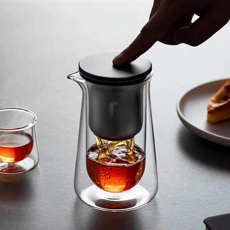 Чайник для заваривания TeaPot D-50 Press type 600ml на картинке №3