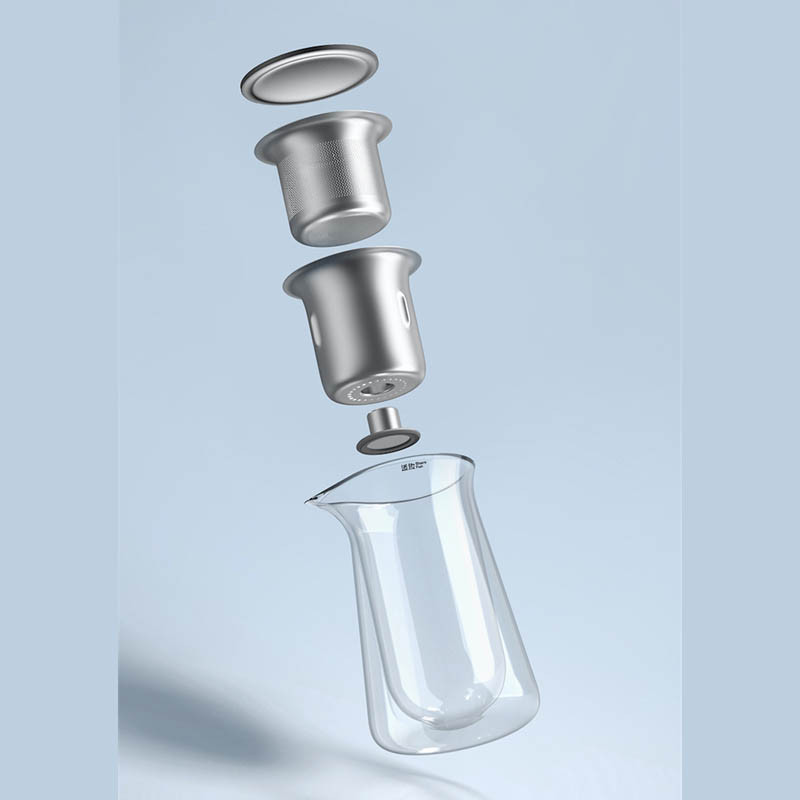 Чайник для заваривания TeaPot D-50 Press type 600ml на картинке №5