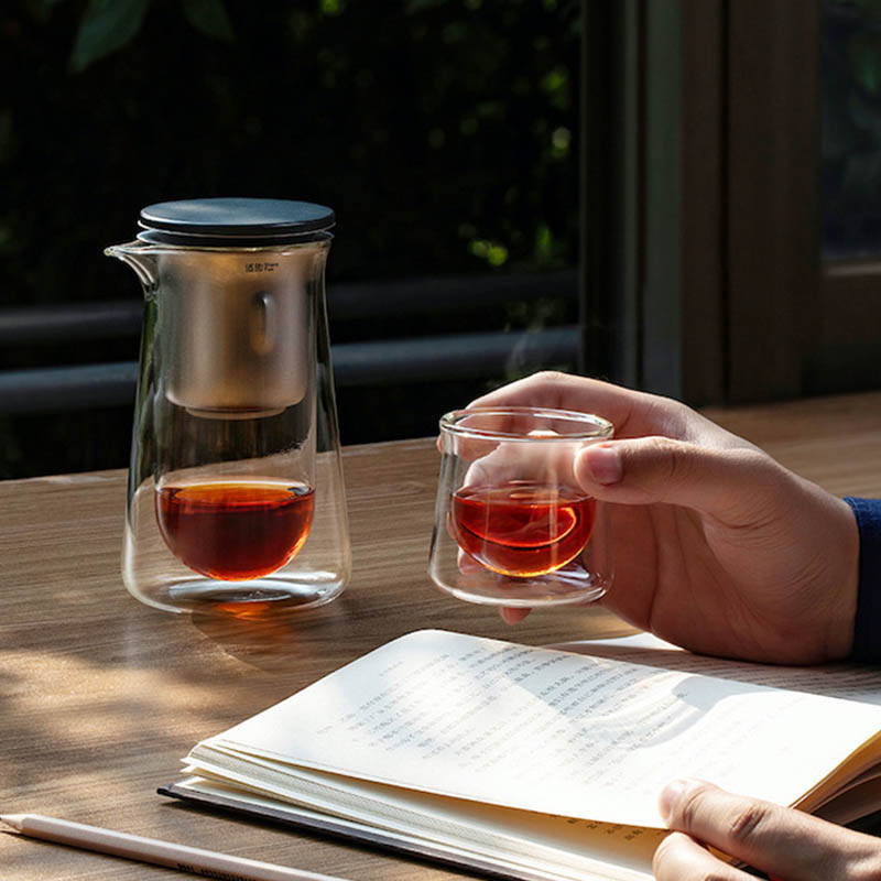 Чайник для заваривания TeaPot D-50 Press type 600ml на картинке №6