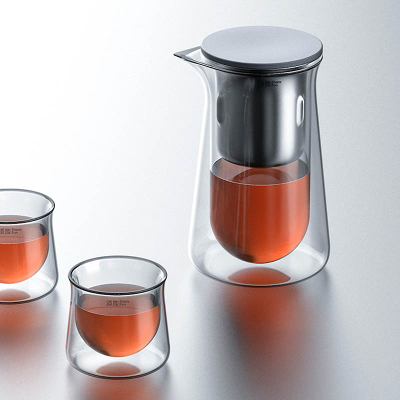 Чайник для заваривания TeaPot D-50 Press type 600ml на картинке №8