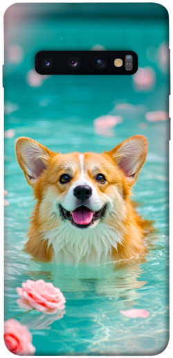 Чехол itsPrint Swimming corgi для Samsung Galaxy S10