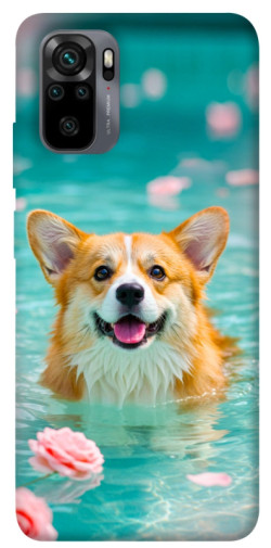 Чехол itsPrint Swimming corgi для Xiaomi Redmi Note 10 / Note 10s